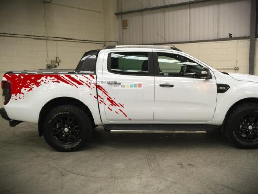 Decal Sticker Vinyl Bed Splash Mud Kit Ford Ranger T6 2011-2017