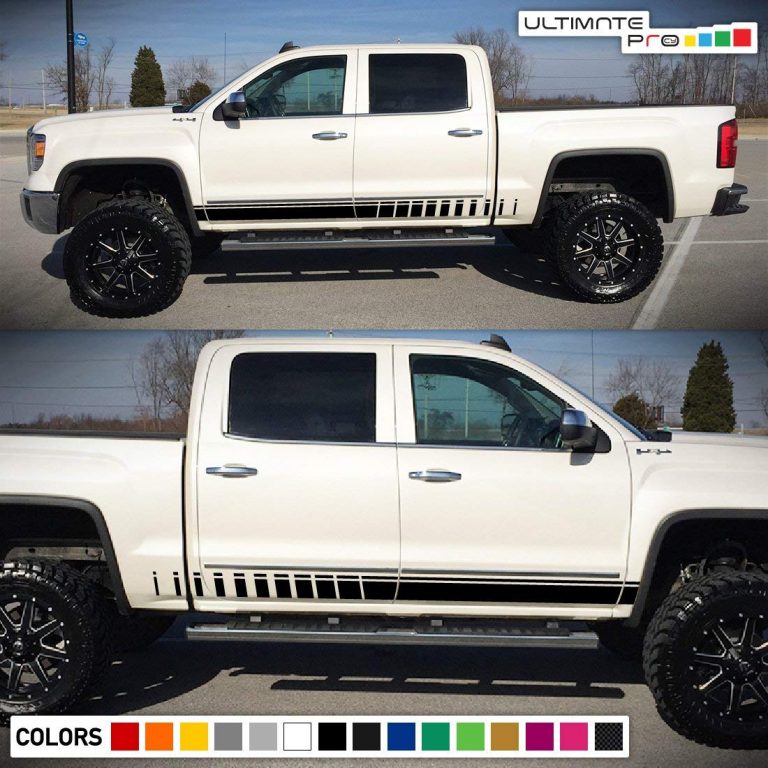 2x Decal Sticker Vinyl Side Stripe Kit Compatible with GMC Sierra 2014 ...