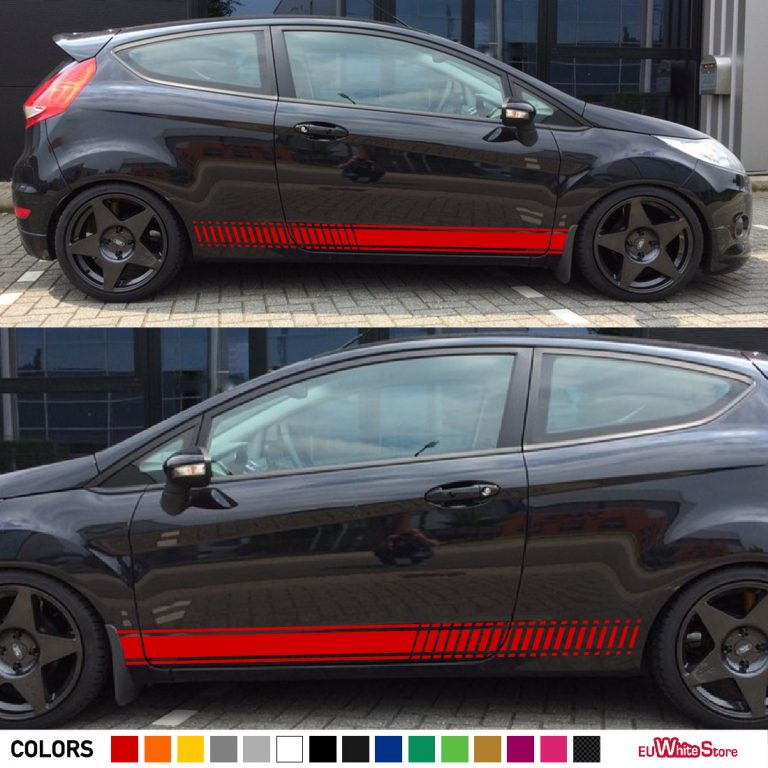 Decal Sticker Stripes For Ford Fiesta RS ST Body Trim 2007 2008 2009 ...