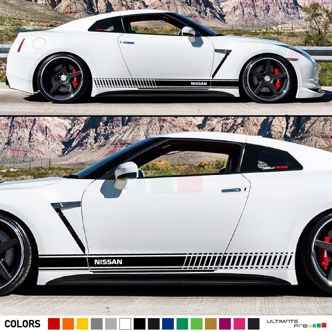 Decal Sticker Vinyl Side Racing Stripes Compatible with Nissan GT-R R35 ...