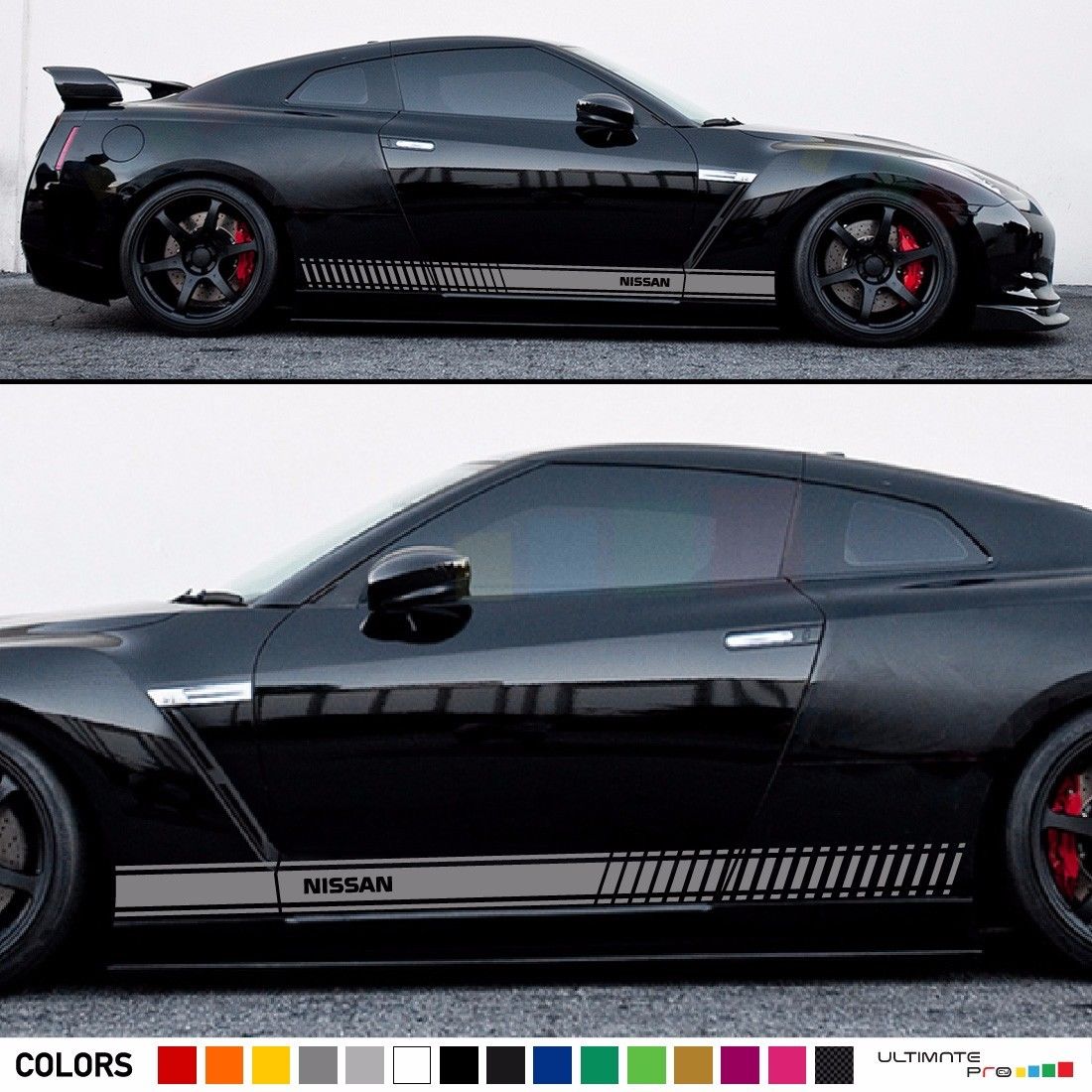 Decal Sticker Vinyl Side Racing Stripes Compatible with Nissan GT-R R35 ...