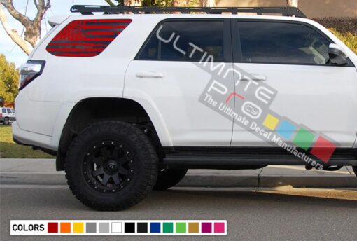 Decals Sticker Back Window Destorder US Flag Kit Toyota 4Runner