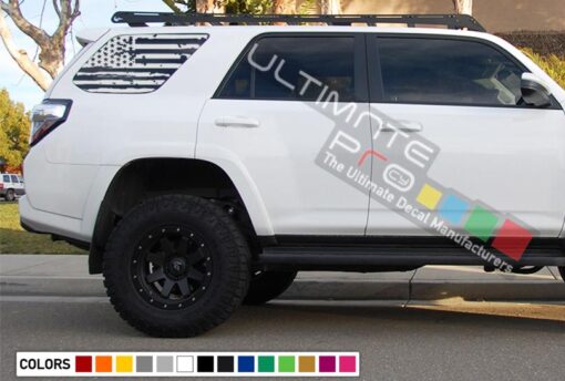 Decals Sticker Back Window Destorder US Flag Kit Toyota 4Runner