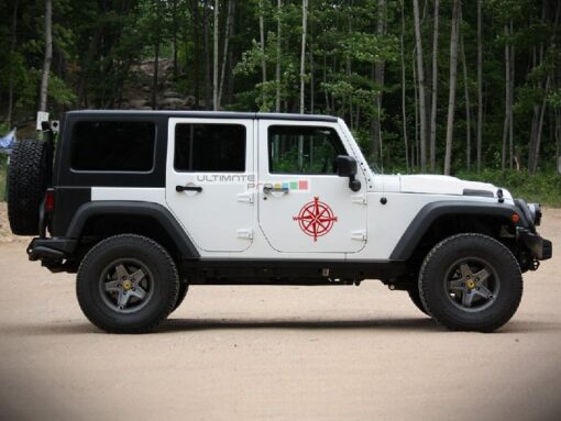 2x Stars Decal CompassSticker Jeep Wrangler RUBICON Jk