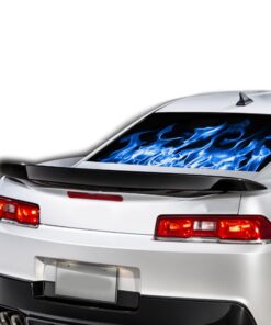 Blue Flames Perforated for Chevrolet Camaro decal 2015 - Present