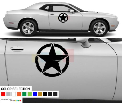 Star Vinyl Side Decal Sticker For Dodge challenger RT SRT8 2008 - Present