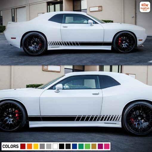 Side Stripes Decal Sticker Vinyl For Dodge challenger RT SRT8 2008 - Present