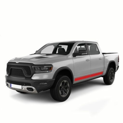 Simple Side Door Stripes Graphics Vinyl for Dodge Ram Crew Cab 1500