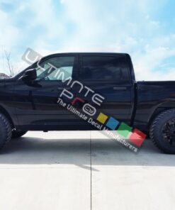 Side Bed Star Stripes Decal Sticker Vinyl Dodge Ram 2011 - Present