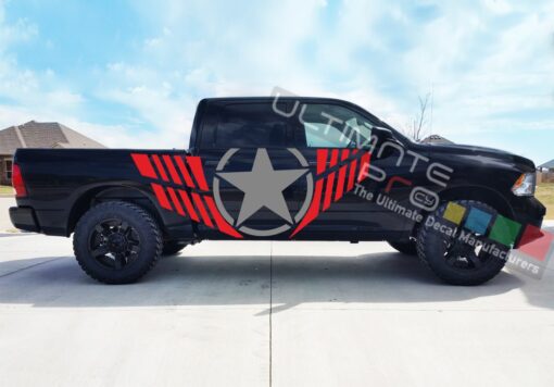 Side Door Big Star Decal Sticker Graphic Dodge Ram 2009 - Present