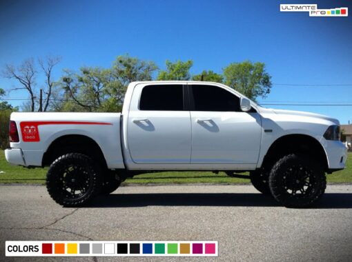 Side sport Bed Hockey Stripe Decal For Dodge Ram 2009 - Present