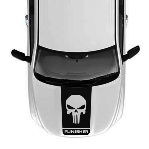 Hood Punisher Decal Sticker Vinyl For Dodge Ram 2009 - Present