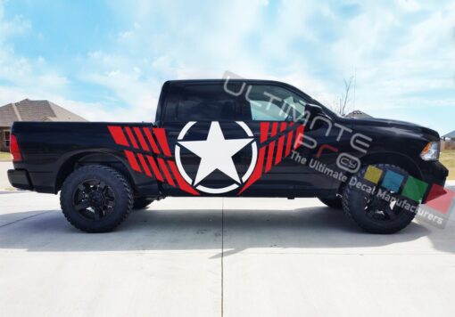 Side Door Big Star Decal Sticker Graphic Dodge Ram 2009 - Present