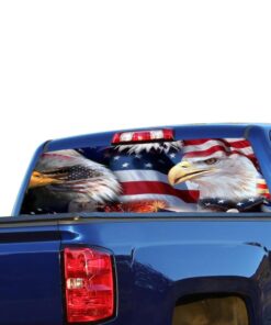 USA Eagles Perforated for Chevrolet Silverado decal 2015 - Present