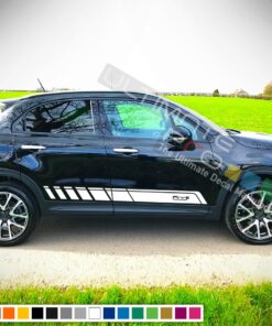 Sport Side Stripes Decal For Fiat 500X 2016 - Present