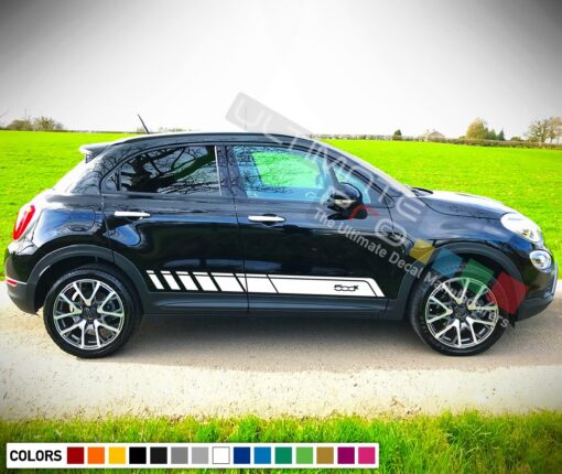 Sport Side Stripes Decal For Fiat 500X 2016 - Present