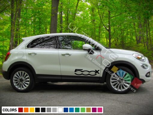 Side Stripes Decal Sticker For Fiat 500X 2016 - Present