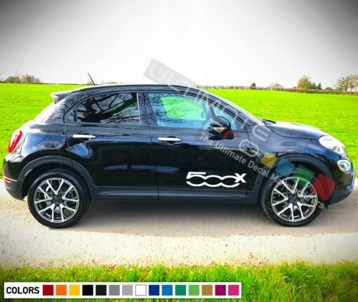 Side Stripes Decal Sticker For Fiat 500X 2016 - Present