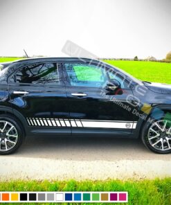 Racing Side Stripes Decal For Fiat 500X 2016 - Present