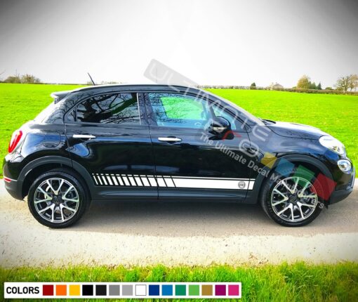 Racing Side Stripes Decal For Fiat 500X 2016 - Present