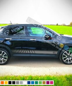 Racing Side Stripes Decal For Fiat 500X 2016 - Present