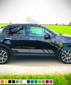 Side Stripes Decal For Fiat 500X 2016 - Present