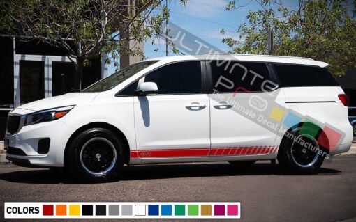 Side Doors Sport Stripe Decal Kit for Kia Sedona 2015 - Present