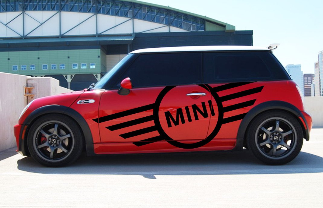Mini Cooper Silicone Stickers Wheel Cap Black Red Logo | Wheel Emblems |  Stickers | X-Sticker