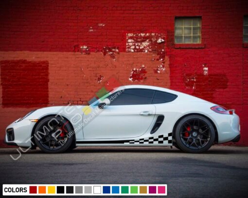 Decals Vinyl Side Sport Stripe Body Kit Compatible with Porsche Cayman 2012-Present