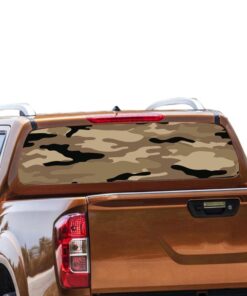 Army 3 Rear Window Perforated for Nissan Navara decal 2012 - Present