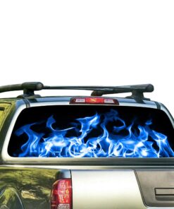 Blue Flames Perforated for Nissan Frontier decal 2004 - Present