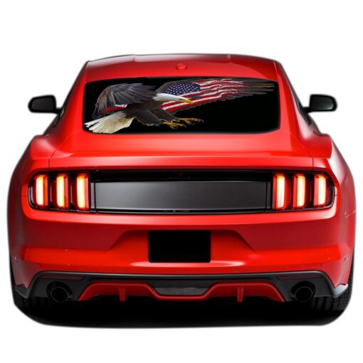 USA Eagle Perforated Sticker for Ford Mustang decal 2015 - Present