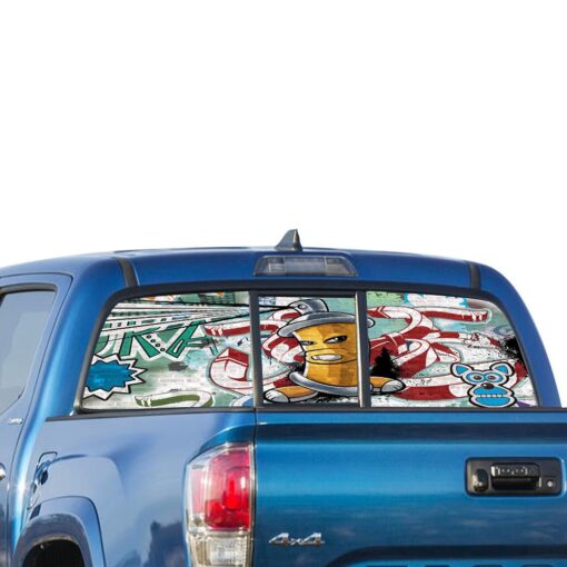 Graffiti Perforated for Toyota Tacoma decal 2009 - Present