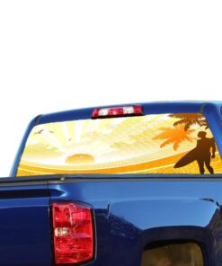 Surfing 1 Perforated for Chevrolet Silverado decal 2015 - Present