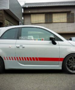 Set of Racing Side Stripes Decal Sticker Graphic Fiat 500 Abarth Performance