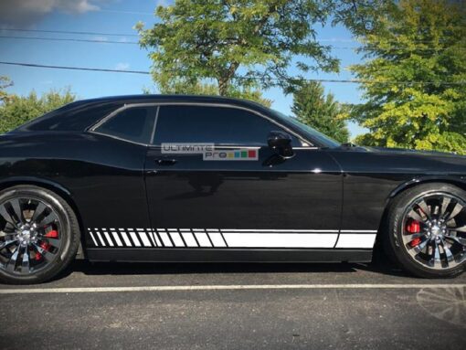 Side Rocker Stripes Decal Sticker Graphic Dodge Challenger RT SRT 2008-2017