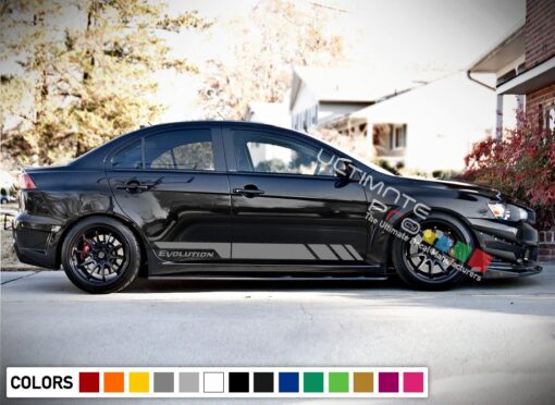 Sport Decal Vinyl Side Racing Stripes  Mitsubishi Lancer Evolution