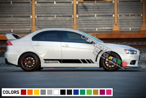 Sport Decal Vinyl Side Racing Stripes  Mitsubishi Lancer Evolution