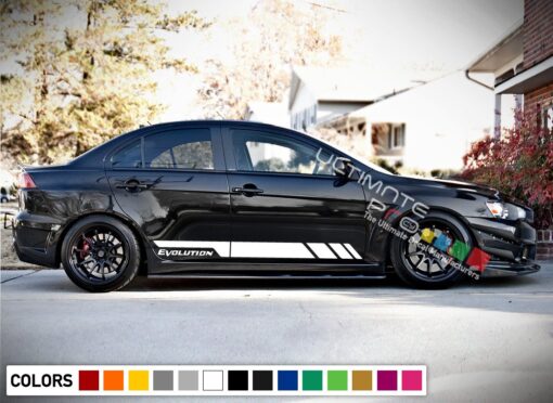 Sport Decal Vinyl Side Racing Stripes  Mitsubishi Lancer Evolution