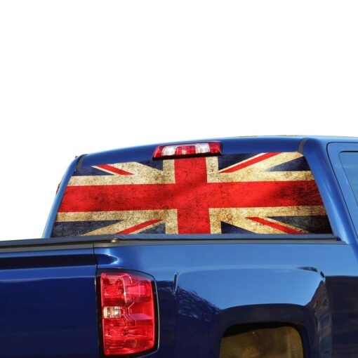 UK Flag Perforated for Chevrolet Silverado decal 2015 - Present