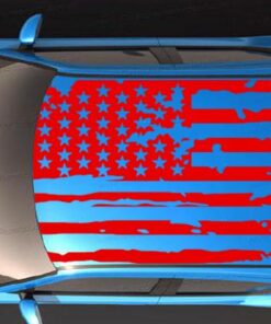 Roof Banner American Flag Style Decal Dodge Charger US Flag Sticker