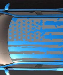 Roof Banner American Flag Style Decal Dodge Charger US Flag Sticker