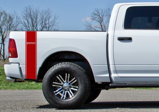 Decal vertical rear panel stripe