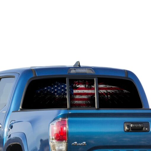 USA Eagle 1 Perforated for Toyota Tacoma decal 2009 - Present