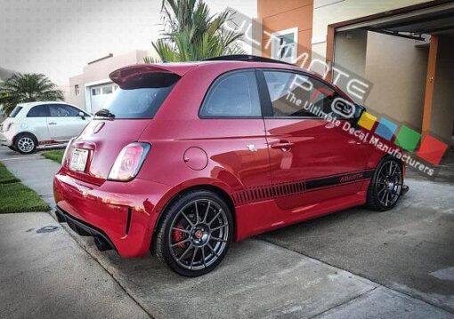 Racing Side Stripes Decal Sticker Compatible with Fiat 500 Abarth