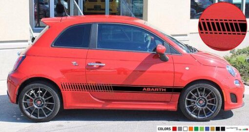 Racing Side Stripes Decal Sticker Compatible with Fiat 500 Abarth