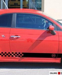 Side Stripes Decal 2x Sticker Compatible with Fiat 500 Abarth