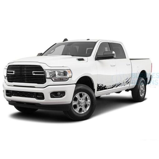 Lower Mud Splash Side Door Decals Graphics Vinyl For Dodge Ram Crew Cab 3500 Bed 64 Side Door