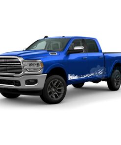 Lower Mud Splash Side Door Decals Graphics Vinyl For Dodge Ram Crew Cab 3500 Bed 64 White /