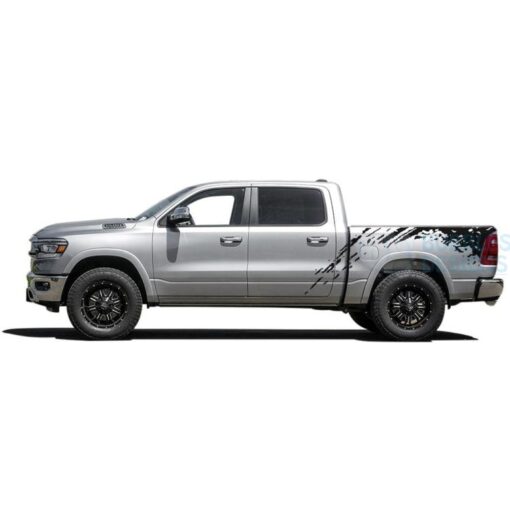 Mud Splash Bed Decals Graphics Vinyl For Dodge Ram Crew Cab 1500 Side Door Sticker